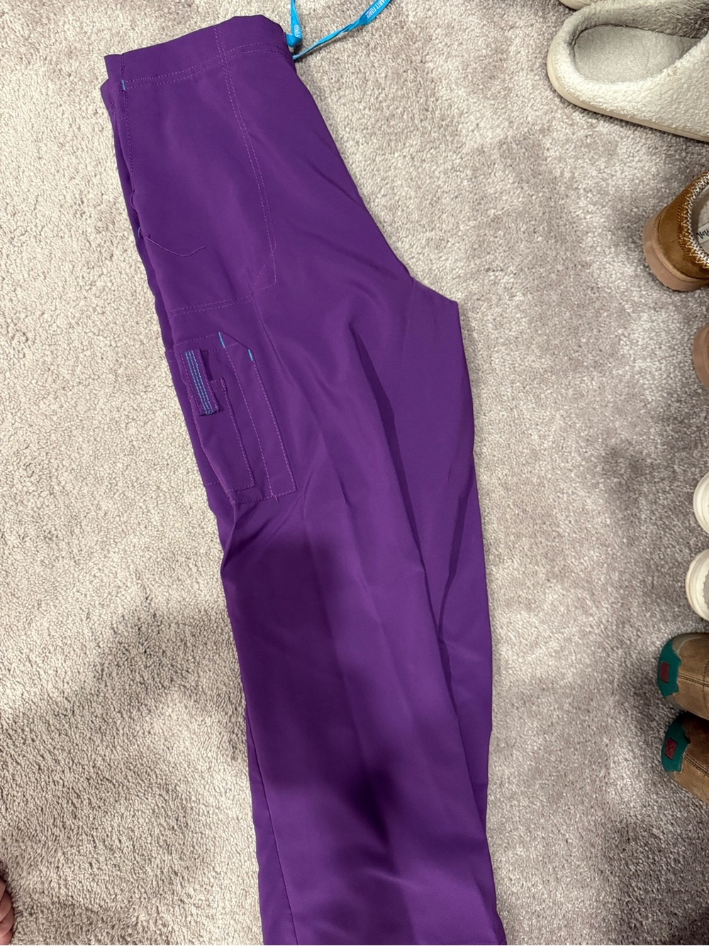 Carhartt Vibrant Purple Cargo-Style Scrub Pants